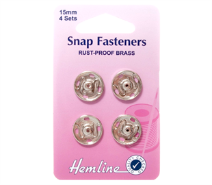 Hemline Snap/Fast - NICKLE - 15MM