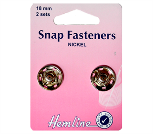Hemline Snap/Fast - NICKLE - 18MM