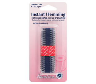 Hemline Instant Hemming Tape - 2M X 20MM Navy