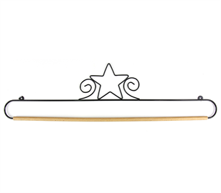 QUILT HANGER – 24IN WIRE WITH DOWEL – BLACK – STAR