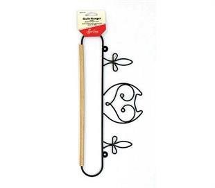 QUILT HANGER – 14IN WIRE WITH DOWEL – BLACK – OWLS VIEW