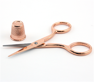 Triumph Rose Gold Scissor and Thimble Set
