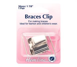 Hemline Braces Clip - Nickle