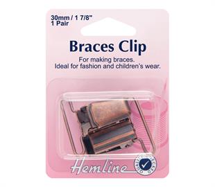 Hemline Braces Clip - Bronze