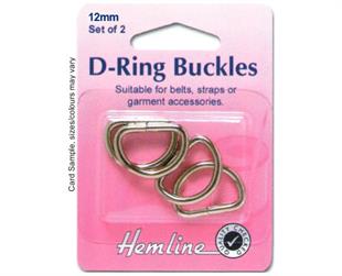 Hemline D-Ring - Nickle/Silver 12mm