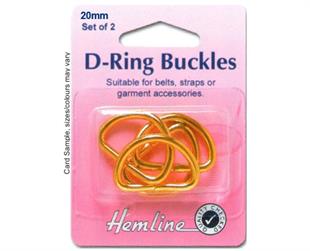 D-Ring - Gold 20mm