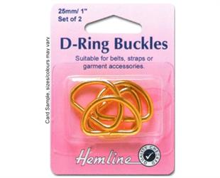D-Ring - Gold 25mm