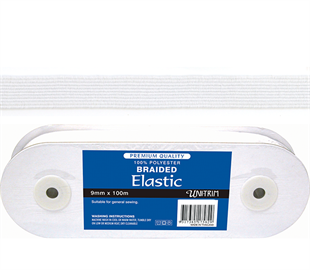 Uni-Trim Elastic Premium Braided - 9mm White