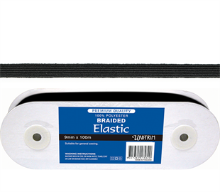 Uni-Trim Elastic Premium Braided - 6mm Black