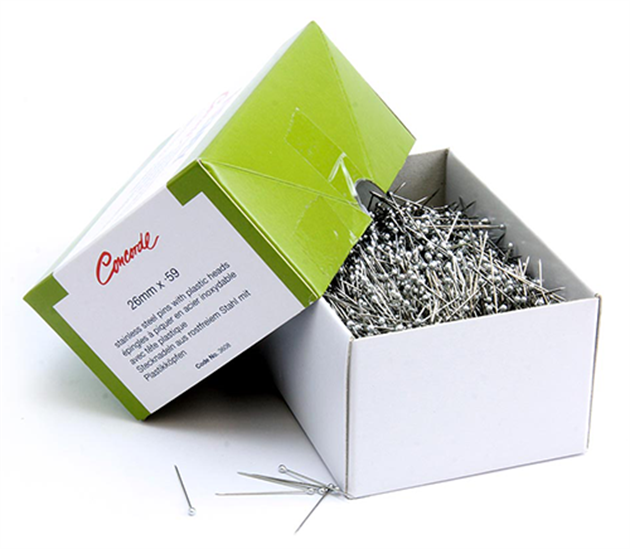 Newey Concorde Plastic Head Quality 0.59 x 26mm - Silver dipped tip pins 5000pcs