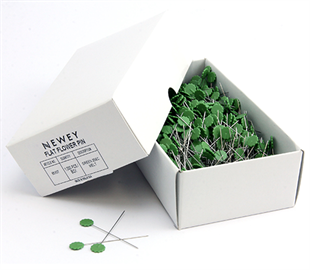 Newey Flat Flower Pins - Steel 0.6 x 50mm - Green 1000pcs