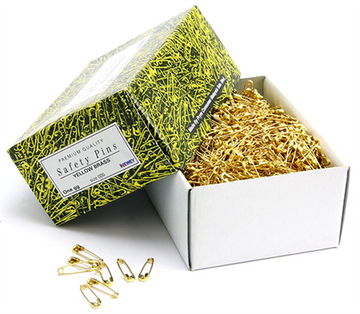 Newey Safety Pins Brass 19mm - Brass 1728pcs