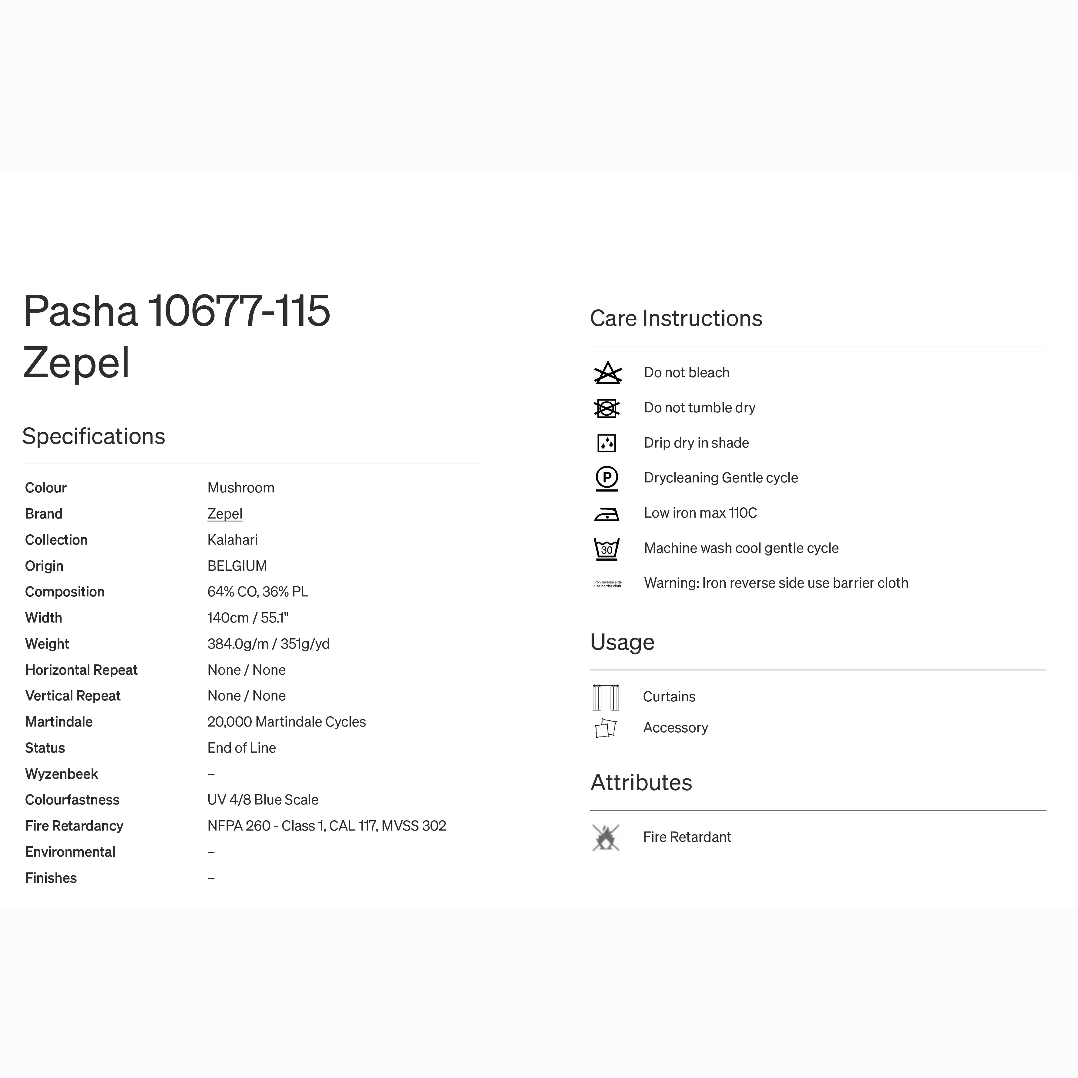 Pasha by Zepel Curtain Drapery Fabric