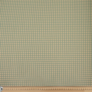 Seafoam Small Gingham Check Cotton Canvas Print