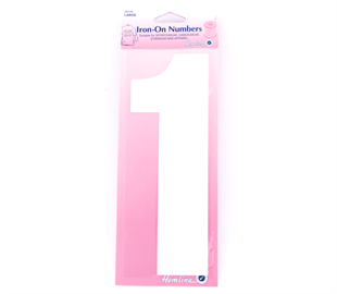Hemline Iron On Number L - 20CM - White 1