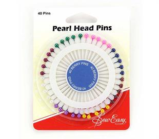 SEW EASY SAFETY PINS - WHEELIE PINS – PEARL HEAD PINS – 40PCS