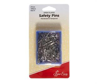 SEW EASY SAFETY PINS - OPEN PLATED