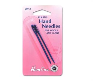 Hemline Hand Needles - Yarn Large Eye 2 Pack - Plastic