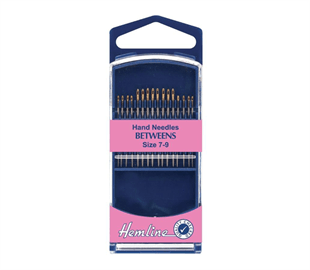 Hemline Hand Needle Betweens 16 Pack - Size 7-9 - Gold Eye