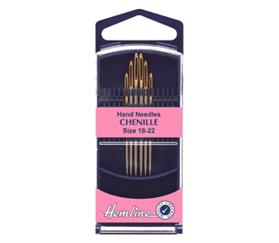 Hemline Hand Needle Chenille 6 Pack - Size 18-22 - Gold Eye