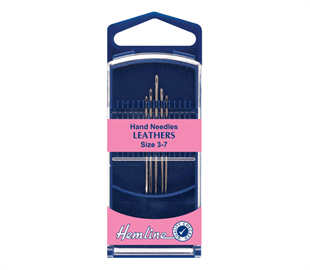 Hemline Hand Needle Leather 5 Pack - Size 3-7 - Gold Eye