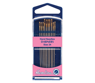 Hemline Hand Needles - Darner Goldeye 10 Pack Size 2-4