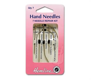 Hemline Hand Needles - 7 Needle Repair Kit