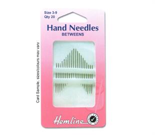 Hemline Hand Needle - Betweens Size 3-9Needle - Betweens Size 3-9