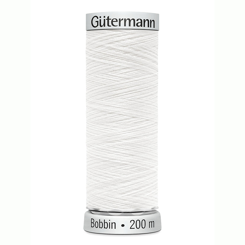 Gutermann Bobbin Embroidery Thread Black & White