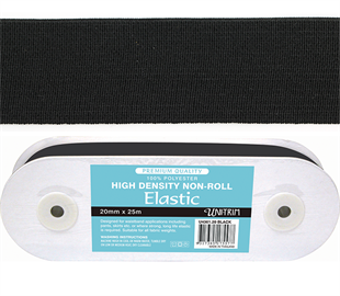 Uni-Trim Elastic High-Density Non-Roll - 32mm Black