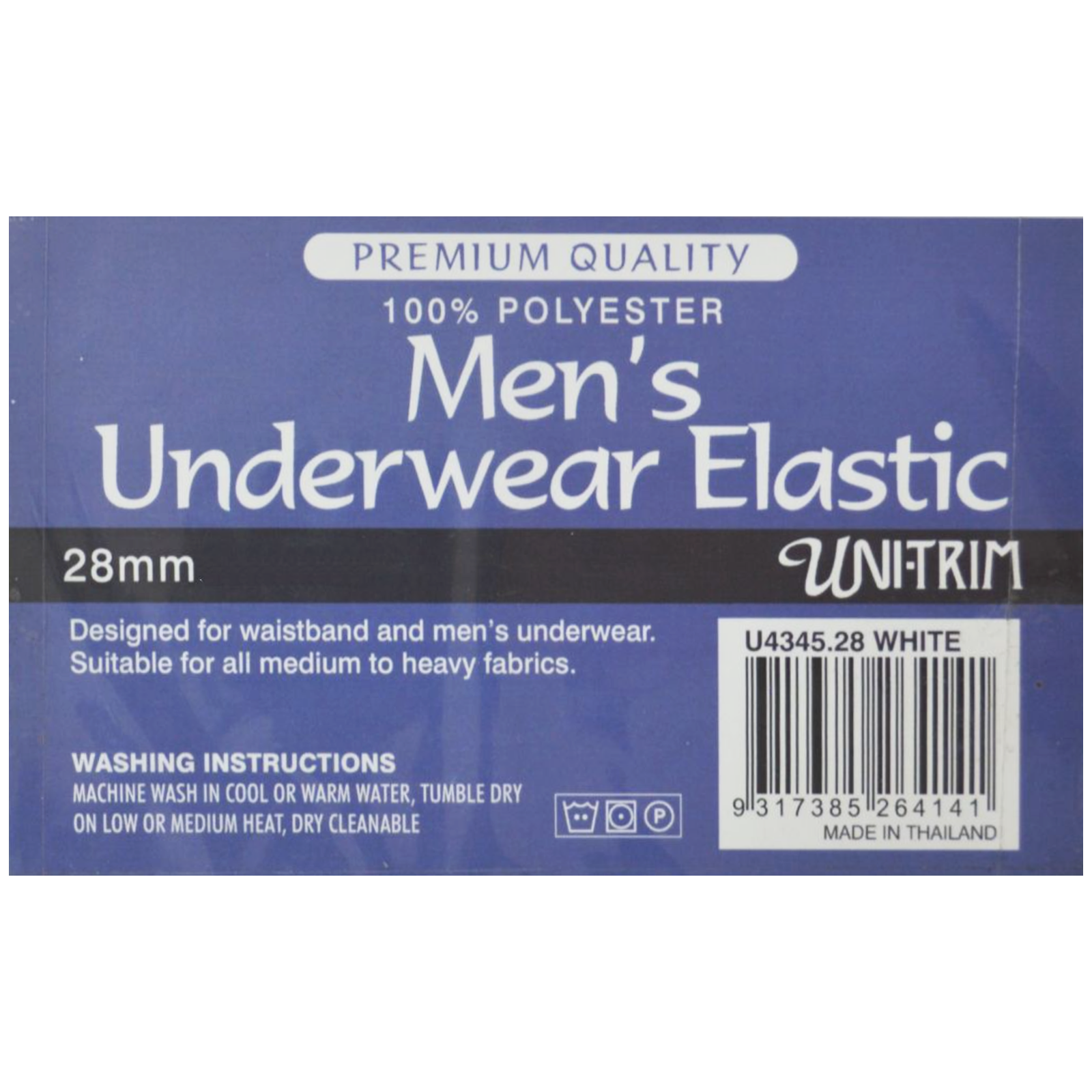 Uni-Trim 28mm Mens Underwear Elastic