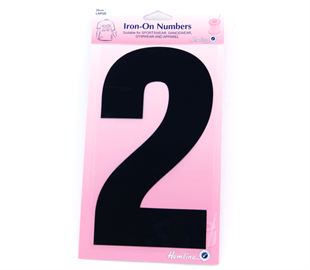Hemline Iron On Number L - 20CM - Black 2