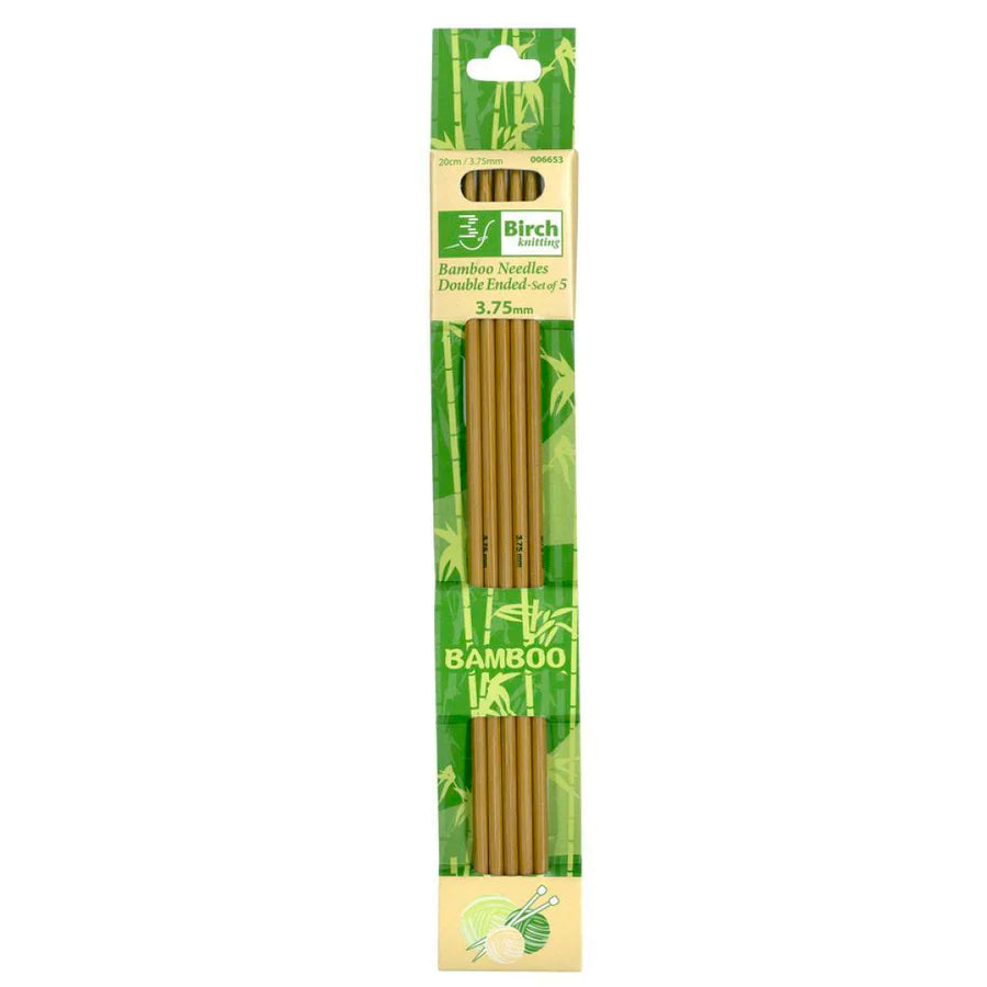 Birch Bamboo Double Pointed Knitting Needles 20cm Set of 5