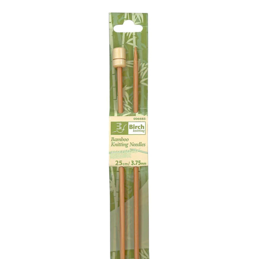 Birch Bamboo Single Pointed Knitting Needles 25cm