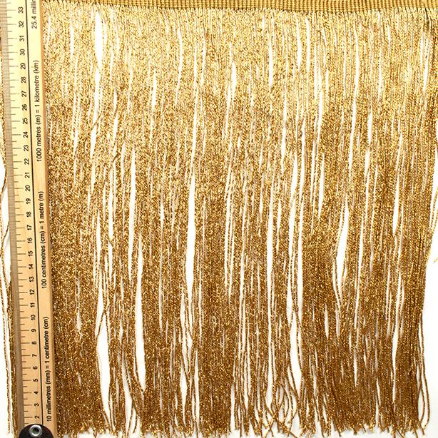 Metallic Cut Fringing 30cm-35cm