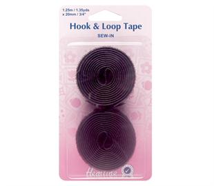 Hemline Hook & Loop - Tape Sew-In - Black