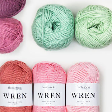 Fiddlesticks 100% Cotton 8 Ply Wren Yarn