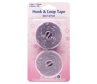 Hemline Hook & Loop - Tape Self-Stick - White