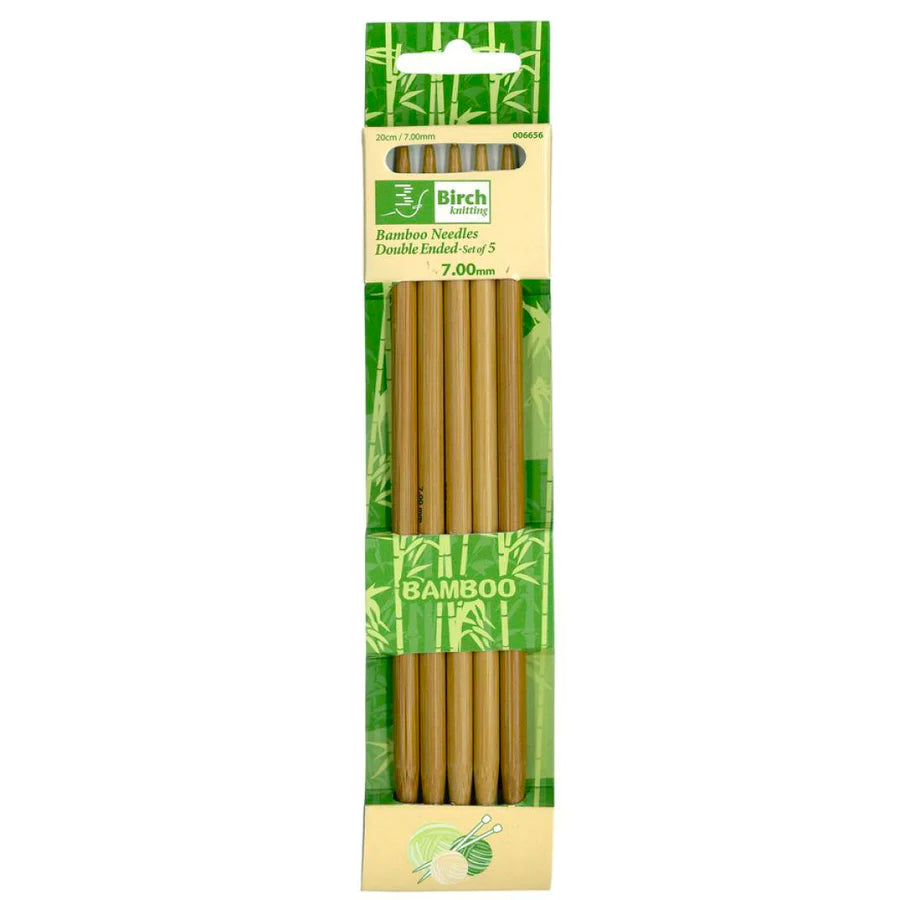 Birch Bamboo Double Pointed Knitting Needles 20cm Set of 5