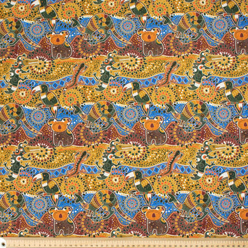 Australiana/Aboriginal Inspired Cotton Prints Design-4