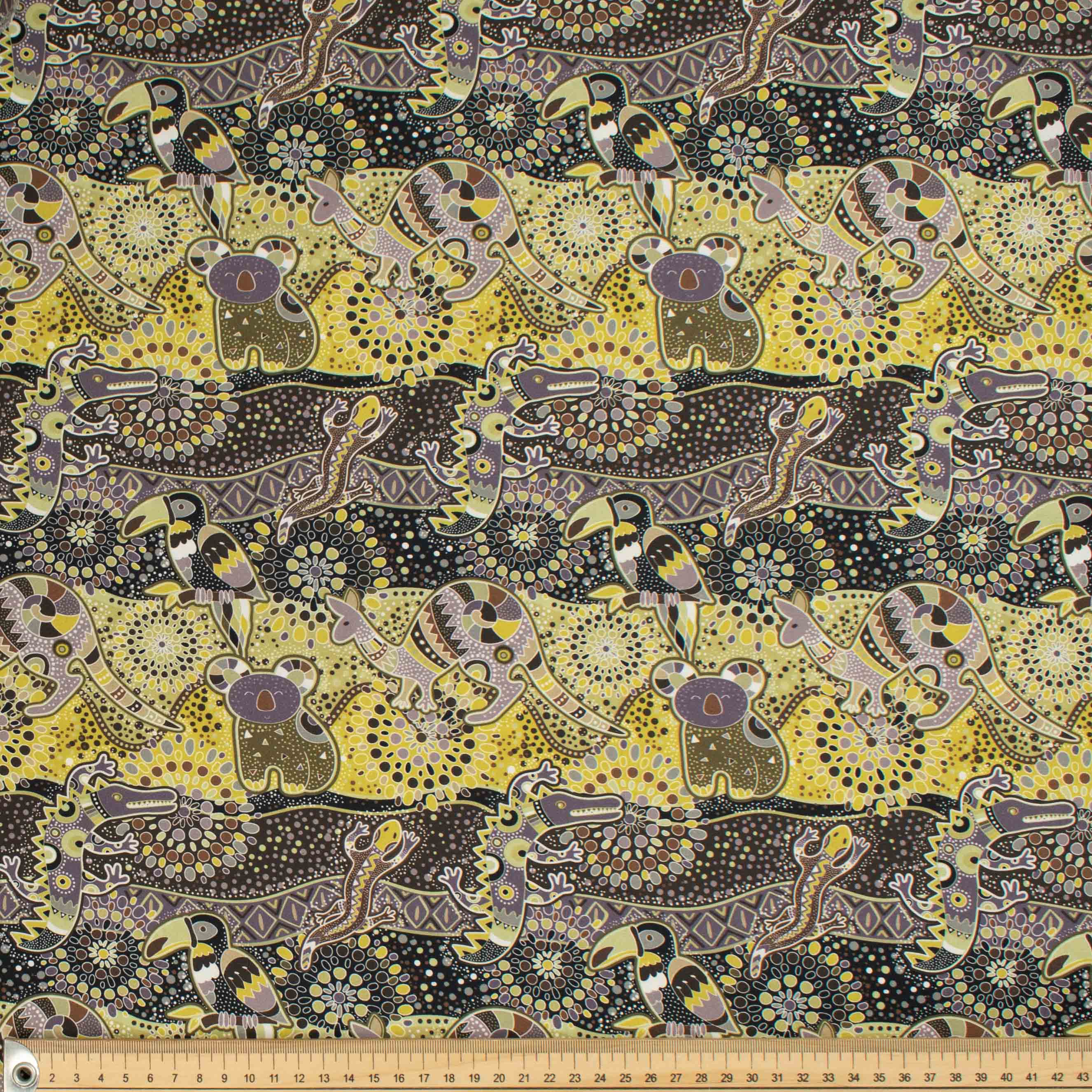 Australiana/Aboriginal Inspired Cotton Prints Design-1