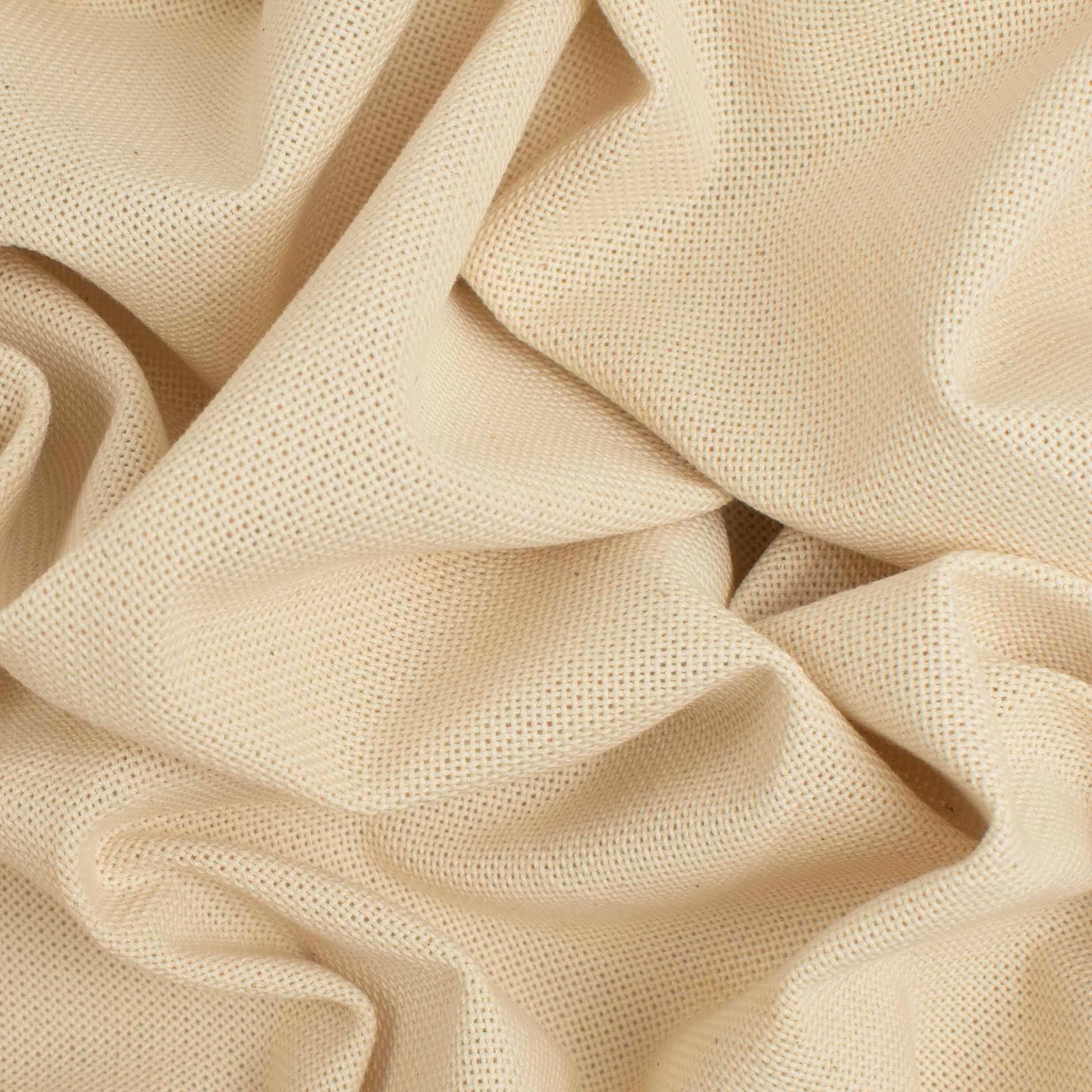 Basket Weave Cotton Fabric - Natural 100% Cotton (Panama Weave)