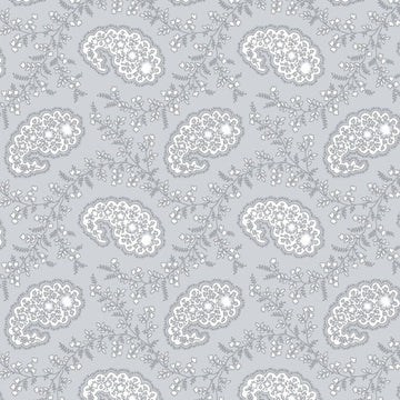 Blank Quilting Paisley Grey Cotton Prints