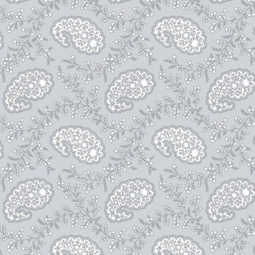 Blank Quilting Paisley Grey Cotton Prints