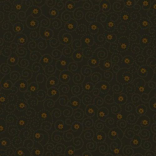 Blank Quilting Small Swirl Studio Brown Floral Cotton Prints