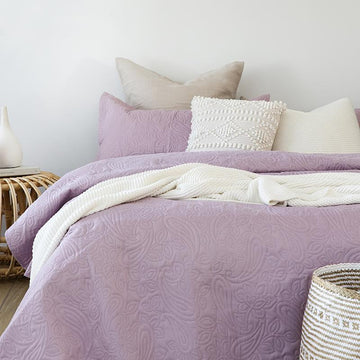 Bambury - Embossed Paisley Coverlet Sets