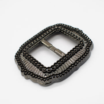 Fashion Scarf Brooch Buckle T Shirt Belt Clip Design-7 Dark Grey 65mm x 75mm