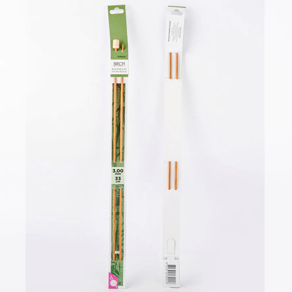 Birch Bamboo Single Pointed Knitting Needles 33cm