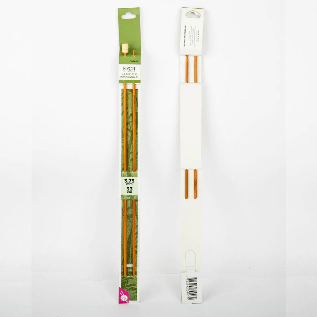 Birch Bamboo Single Pointed Knitting Needles 33cm