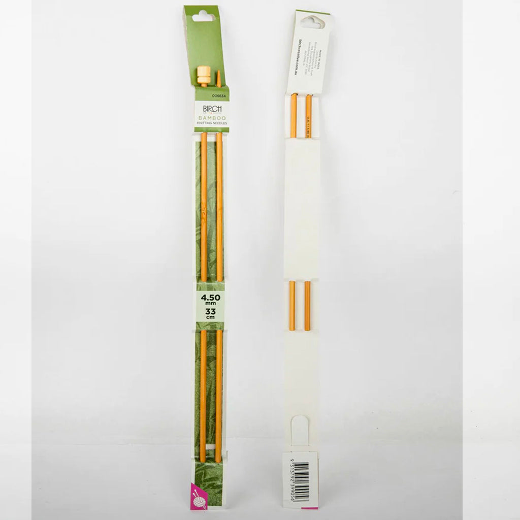 Birch Bamboo Single Pointed Knitting Needles 33cm
